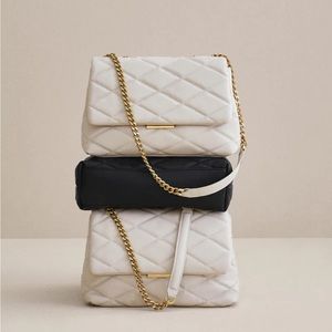 Mango Quilted Chain Bag in Cream NWT